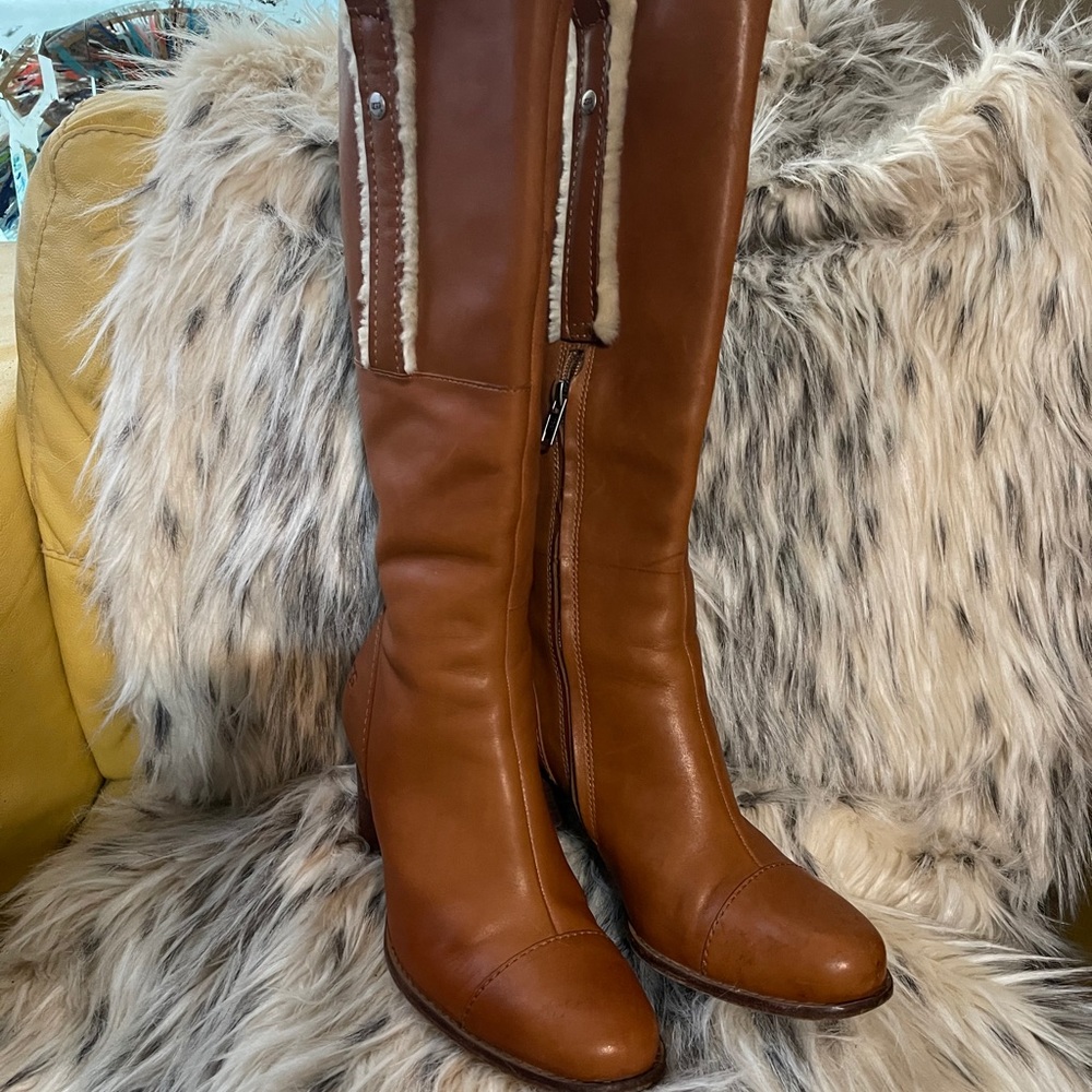 Sold Ugg knee high heeled boots